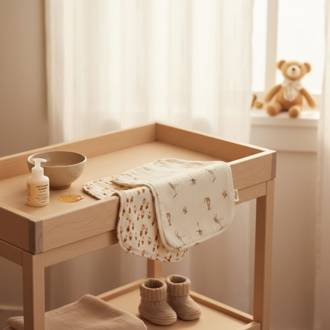 Monkey Cheetah Organic Washcloth Set